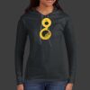 Ladies 100% Ring Spun Cotton Long Sleeve Hooded T Shirt Thumbnail