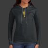 Ladies 100% Ring Spun Cotton Long Sleeve Hooded T Shirt Thumbnail