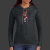 Ladies 100% Ring Spun Cotton Long Sleeve Hooded T Shirt Thumbnail