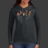 Ladies 100% Ring Spun Cotton Long Sleeve Hooded T Shirt Thumbnail