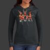 Ladies 100% Ring Spun Cotton Long Sleeve Hooded T Shirt Thumbnail