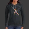 Ladies 100% Ring Spun Cotton Long Sleeve Hooded T Shirt Thumbnail