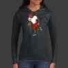 Ladies 100% Ring Spun Cotton Long Sleeve Hooded T Shirt Thumbnail