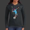 Ladies 100% Ring Spun Cotton Long Sleeve Hooded T Shirt Thumbnail