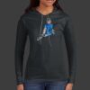 Ladies 100% Ring Spun Cotton Long Sleeve Hooded T Shirt Thumbnail