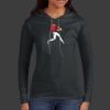 Ladies 100% Ring Spun Cotton Long Sleeve Hooded T Shirt Thumbnail