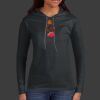 Ladies 100% Ring Spun Cotton Long Sleeve Hooded T Shirt Thumbnail