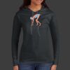 Ladies 100% Ring Spun Cotton Long Sleeve Hooded T Shirt Thumbnail