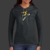 Ladies 100% Ring Spun Cotton Long Sleeve Hooded T Shirt Thumbnail