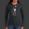 Ladies 100% Ring Spun Cotton Long Sleeve Hooded T Shirt Thumbnail