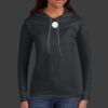 Ladies 100% Ring Spun Cotton Long Sleeve Hooded T Shirt Thumbnail