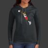 Ladies 100% Ring Spun Cotton Long Sleeve Hooded T Shirt Thumbnail