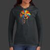 Ladies 100% Ring Spun Cotton Long Sleeve Hooded T Shirt Thumbnail