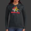 Ladies 100% Ring Spun Cotton Long Sleeve Hooded T Shirt Thumbnail