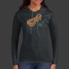Ladies 100% Ring Spun Cotton Long Sleeve Hooded T Shirt Thumbnail