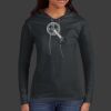 Ladies 100% Ring Spun Cotton Long Sleeve Hooded T Shirt Thumbnail