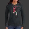 Ladies 100% Ring Spun Cotton Long Sleeve Hooded T Shirt Thumbnail