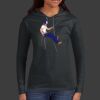 Ladies 100% Ring Spun Cotton Long Sleeve Hooded T Shirt Thumbnail