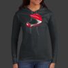 Ladies 100% Ring Spun Cotton Long Sleeve Hooded T Shirt Thumbnail