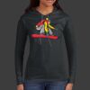 Ladies 100% Ring Spun Cotton Long Sleeve Hooded T Shirt Thumbnail