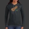 Ladies 100% Ring Spun Cotton Long Sleeve Hooded T Shirt Thumbnail