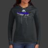 Ladies 100% Ring Spun Cotton Long Sleeve Hooded T Shirt Thumbnail