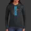 Ladies 100% Ring Spun Cotton Long Sleeve Hooded T Shirt Thumbnail