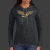 Ladies 100% Ring Spun Cotton Long Sleeve Hooded T Shirt Thumbnail