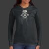 Ladies 100% Ring Spun Cotton Long Sleeve Hooded T Shirt Thumbnail