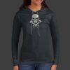 Ladies 100% Ring Spun Cotton Long Sleeve Hooded T Shirt Thumbnail