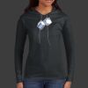 Ladies 100% Ring Spun Cotton Long Sleeve Hooded T Shirt Thumbnail