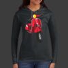 Ladies 100% Ring Spun Cotton Long Sleeve Hooded T Shirt Thumbnail