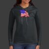 Ladies 100% Ring Spun Cotton Long Sleeve Hooded T Shirt Thumbnail