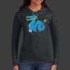 Ladies 100% Ring Spun Cotton Long Sleeve Hooded T Shirt Thumbnail