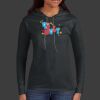 Ladies 100% Ring Spun Cotton Long Sleeve Hooded T Shirt Thumbnail