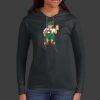 Ladies 100% Ring Spun Cotton Long Sleeve Hooded T Shirt Thumbnail