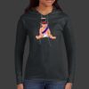 Ladies 100% Ring Spun Cotton Long Sleeve Hooded T Shirt Thumbnail
