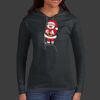 Ladies 100% Ring Spun Cotton Long Sleeve Hooded T Shirt Thumbnail