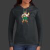 Ladies 100% Ring Spun Cotton Long Sleeve Hooded T Shirt Thumbnail