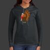 Ladies 100% Ring Spun Cotton Long Sleeve Hooded T Shirt Thumbnail