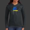 Ladies 100% Ring Spun Cotton Long Sleeve Hooded T Shirt Thumbnail