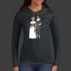 Ladies 100% Ring Spun Cotton Long Sleeve Hooded T Shirt Thumbnail