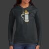 Ladies 100% Ring Spun Cotton Long Sleeve Hooded T Shirt Thumbnail