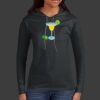 Ladies 100% Ring Spun Cotton Long Sleeve Hooded T Shirt Thumbnail