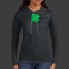 Ladies 100% Ring Spun Cotton Long Sleeve Hooded T Shirt Thumbnail