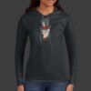 Ladies 100% Ring Spun Cotton Long Sleeve Hooded T Shirt Thumbnail