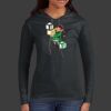 Ladies 100% Ring Spun Cotton Long Sleeve Hooded T Shirt Thumbnail