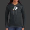 Ladies 100% Ring Spun Cotton Long Sleeve Hooded T Shirt Thumbnail