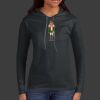 Ladies 100% Ring Spun Cotton Long Sleeve Hooded T Shirt Thumbnail