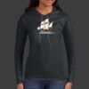 Ladies 100% Ring Spun Cotton Long Sleeve Hooded T Shirt Thumbnail